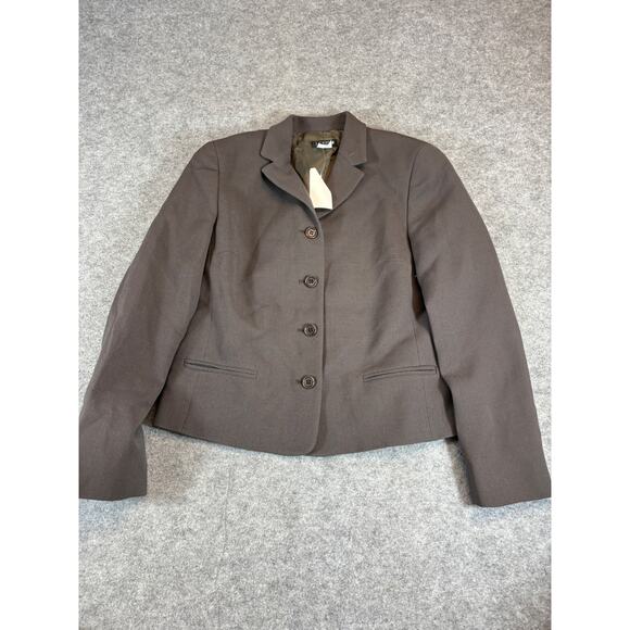 J.Crew Wool Blazer Coat Jacket Womens P4 Gray Notch Single Breasted Formal NWT - Picture 1 of 8